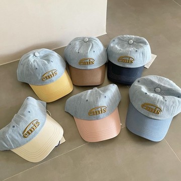 🇰🇷 韓國KKOBA 現貨 Emis Washed Denim Ball Cap 丹寧 拼接 牛仔色 老帽 帽子 棒球帽