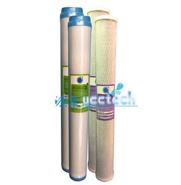 台製20英吋小胖水塔淨水器顆粒狀活性碳濾心+壓縮柱狀活性碳濾心【一次購買2組4支1300元】