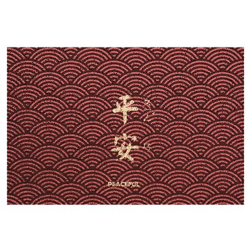 好物良品 長形款新日系風加大超長可剪裁玄關大門絲圈刮泥墊 PVC材質 60x90cm  永保安康 紅色  1個