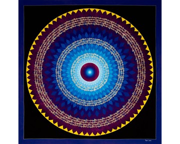 蓮花咒語曼荼羅唐卡——手工製作的西藏靈性藝術