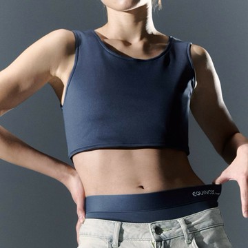 [新品．台灣製] 束胸/運動內衣/中性內衣/機能內衣 石墨烯機能束胸內衣(莫迪藍)《EQMM系列》