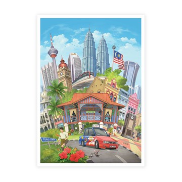 放眼馬來西亞明信片