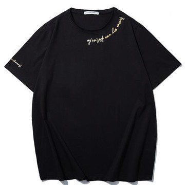 400斤175胸圍超大碼男短袖T恤特肥胖男孩寬松燙金印花半袖肥仔300