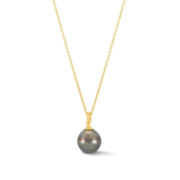 9k Gold & Tahitian Pearl Waterfall Pendant