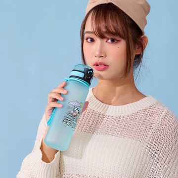 【OUTDOOR】史努比SNOOPY海灘彈蓋Tritan水壺/水杯/水瓶(500ML)附提繩-藍色