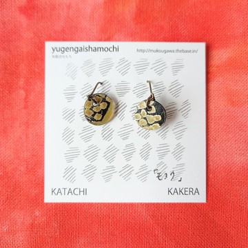 KAKERA 搖曳耳環 黃銅 鉤式耳環 繽紛 手繪 單件獨特 可更換耳夾