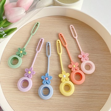 ins花朵 AirTag 保護套 airtag 鑰匙圈 項圈 蘋果 定位追蹤器 追蹤器 防摔 保護殼 適用 AirTag