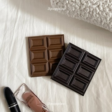 現貨｜你偷了我僅有的食物🍫巧克力造型隨身鏡 摺疊鏡 兩色 (Puppeee)