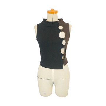 Aman No.112 五星連珠挖洞韓國進口高彈性涼感布料上衣背心