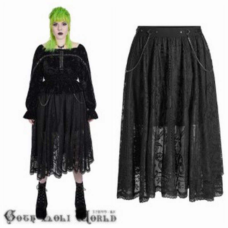 ゴスロリワールド Punkrave ゴスロリ ゴシック ダークナイト レース スカート 通販 Lineポイント最大5 0 Get Lineショッピング