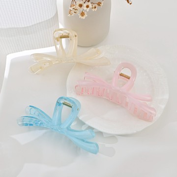 KALAIFU琥珀果凍怪手夾-蝴蝶結-多款任選