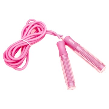 SUCCESS 成功 粉彩瘦身跳繩 S4604 加重握把 繩徑6mm 高彈性實心繩 繩子長度可調整  275cm  粉紅色  1條