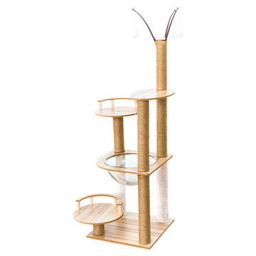 毛孩的秘密生活 三景一室森林貓宅  貓跳台/貓抓板/貓爬架/貓咪別墅  CDT3-434326  1個