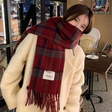 【FROCK】保暖圍巾 保暖圍脖 格子韓係保暖情侶圍脖披肩顯瘦圍巾披肩 脖圍 抗寒流圍巾日係圍巾 交換禮物