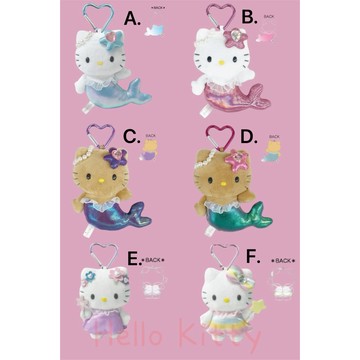 ✿AREA.TOY✿ 造型玩偶附鎖圈 凱蒂貓-美人魚