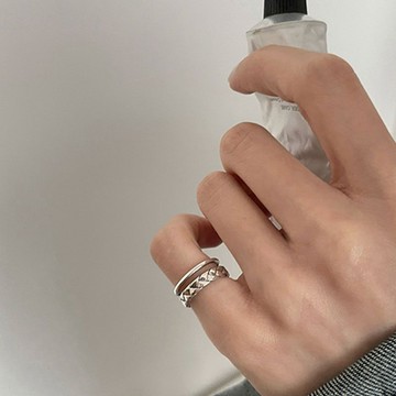 免運🔮雙層麻花戒指女復古時尚氣質幾何開口指環跨境嘻哈尾戒韓版戒指 口戒指 情人節 生日禮物 女生戒指 對戒 尾戒 個性