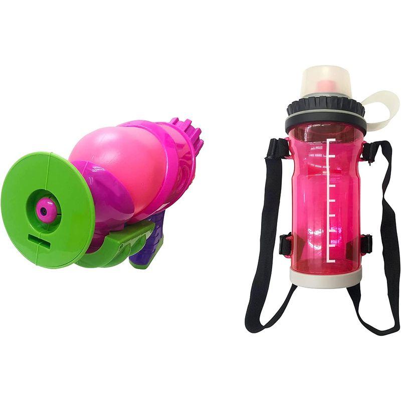 2点セット スプラトゥーン２ タンク付きスプラシューター ネオングリーン ＆ ネオンピンク 水鉄砲 水ピストル ウォーターガン