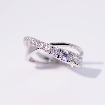 SWAROVSKI 施華洛世奇 Twist 戒指 鍍白金色