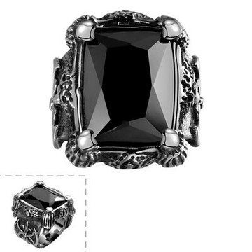 鈦鋼戒指美式戒飾-歐美霸氣復古花紋生日情人節禮物男飾品73le157【獨家進口】【米蘭精品】