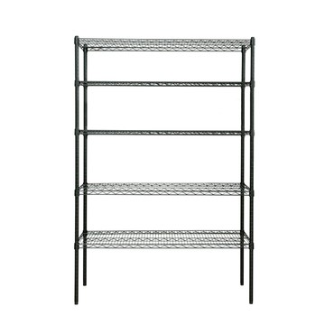 【dayneeds】荷重型 120x45x180公分 五層波浪架 黑色