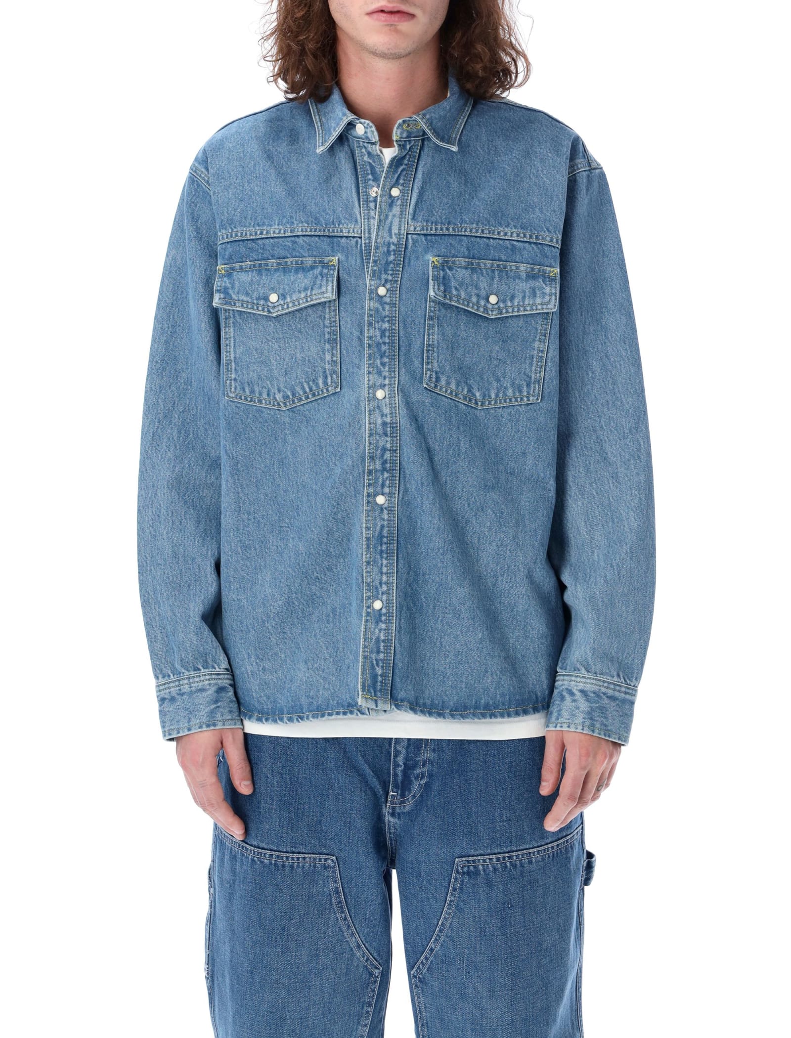 Stussy Boxy Western Denim Shirt推薦| Italist | LINE購物