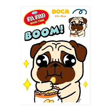 CCHING 青青文具 A4防水裝飾貼紙  八寶 白色  1張