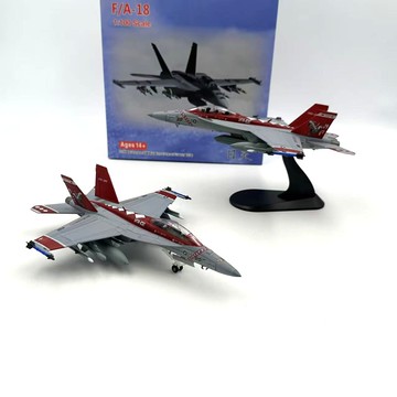 {保固一年 可打統編}1:100美國海軍F/A-18大黃蜂VFA-102響尾蛇中隊合金仿真飛機模型