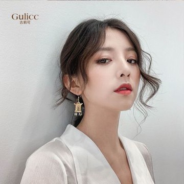 Gulicc 水墨台珍流 耳環(飾品 耳飾 耳釘 耳環 耳墜 禮物 雙11 聖誕節)