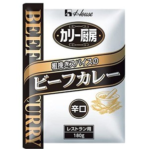 ハウス カリー厨房 粗挽きスパイスのビーフカレー 辛口 180G ×10個