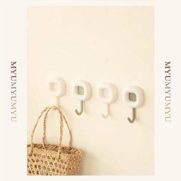 隔日到貨｜無痕免釘掛勾 背膠免打孔掛鉤 小掛勾 衣物掛鉤 強力承重掛勾 方形四色掛鉤｜MYUMYU 沐慕家居 台灣