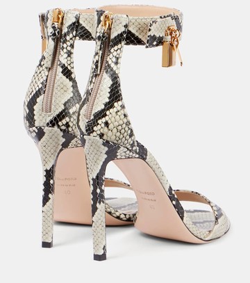 Tom Ford Padlock 105 snake-effect leather sandals