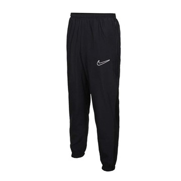NIKE 男休閒長褲-DRI-FIT 慢跑 平織 DV9737-010 黑白