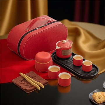 (免運)便攜式茶具旅行套裝戶外車載露營快客杯喬遷新居送領導長輩伴手禮