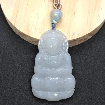 冰種翡翠觀音菩薩項鍊 | 天然緬甸玉翡翠A貨 | 送禮