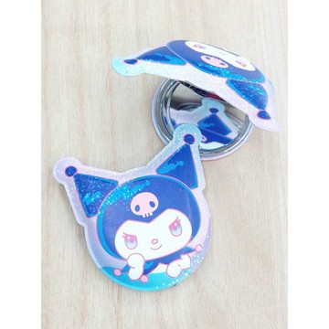 小禮堂 Sanrio 三麗鷗 酷洛米 造型折疊雙面鏡 (托臉款)
