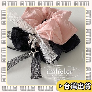 🔥臺灣出貨🔥可開發票✅輕飾時光韓國ins吊墜氣球狗蝴蝶結飄帶大腸髮圈小衆面料簡約高級馬尾發繩