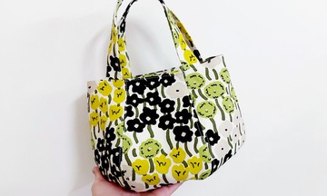 手作包【南瓜包】南瓜手提包-手提袋-外出包-綠意花朵-禮物送禮