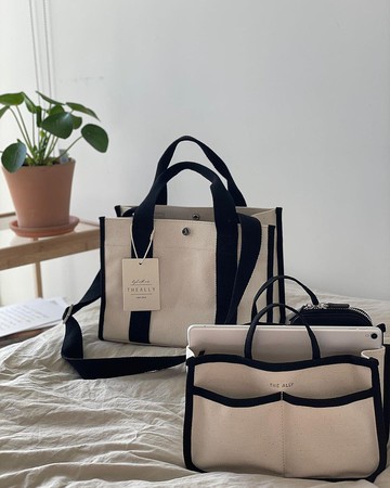 韓國 The Ally | LUNA BAG (附內袋)| 黑色 | 手袋 單肩包