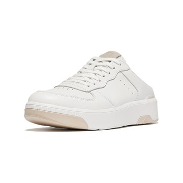 FitFlop RALLY EVO皮革休閒拖鞋-女(都會白)