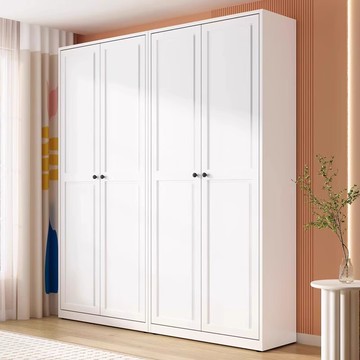 免運 快速出貨家用衣柜壓型對開門鐵皮簡易臥室衣櫥陽臺兒童收納鋼制儲物柜衣柜
