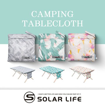 Wildfun野放 超速西露營桌巾 120x70cm.露營桌巾 防水餐桌布 防油防污 全罩式桌布 蛋捲桌布