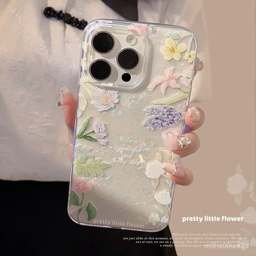 夏日貝殻花朵 防摔 適用蘋果iPhone17 16 15 14 13 12 11 Promax X XR手機殼