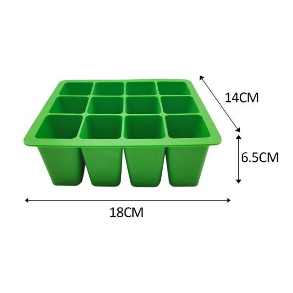 12セル苗 スタートトレー シリコン 園芸員用 グリーン