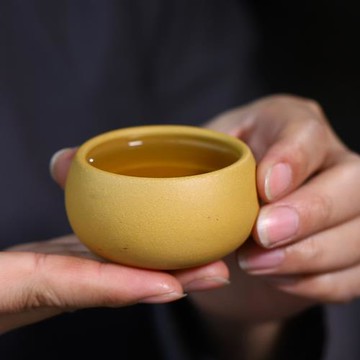 宜興段泥紫砂主人杯單個單杯功夫小茶杯喝茶品茗杯客人杯小口杯子