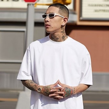 AMERO 男女裝 圓領短袖T恤 素面 16支棉 情侶裝