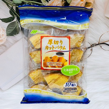 潼漾小舖 日本 marukin 丸金 厚切年輪蛋糕 270g (10個入)使用北海道牛乳