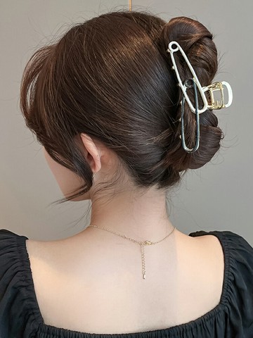 夏季頭發夾子頭飾金屬發夾女后腦勺別針發卡抓夾大號網紅鯊魚夾