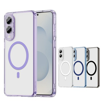 S25 系列殼 彩煥清透 三星 Galaxy S25 Edge 強力磁吸5D抗發黃 四角氣囊防摔軟邊手機殼