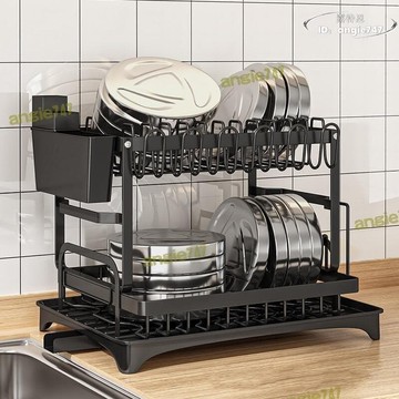 廚房置物架碗碟碗盤收納層架瀝水架家用多功能放碗架碗筷收納盒
