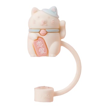 Oolab 良杯製所 防塵細吸管蓋 開運貓戀愛款  1個